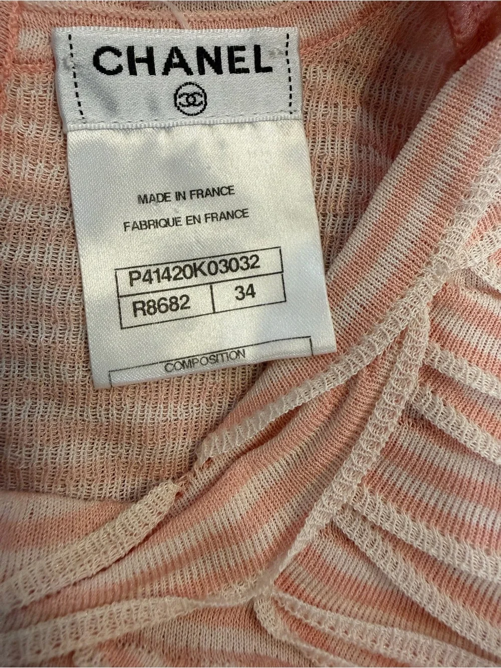 CHANEL Blush Pink Sleeveless Scallop-Detail Knit Dress